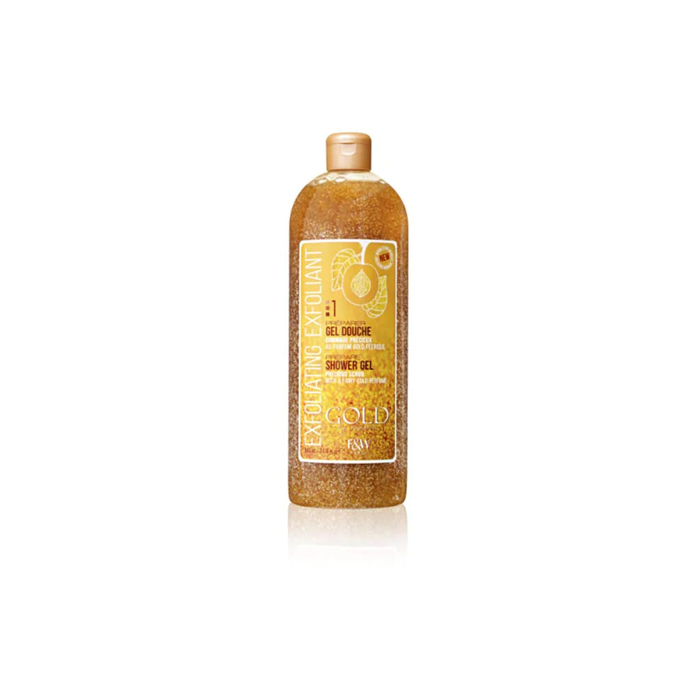 FAIR & WHITE  Gold Exfoliating Shower Gel Precious Scrub(940 ML), Sareya Beauty Supply store in calgary Alberta Canada