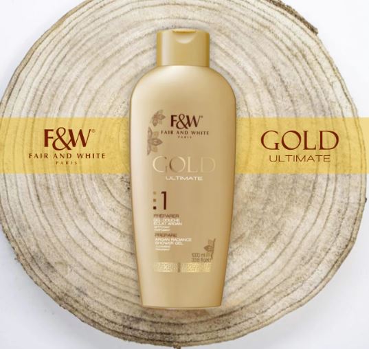 FAIR & WHITE Gold Shower Gel with Argan Oil (1000 ml /33.8oz)