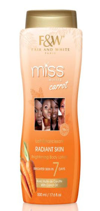 Thumbnail for FAIR & WHITE Miss White Carrot Brightening Body Lotion (16.9 Fl Oz)