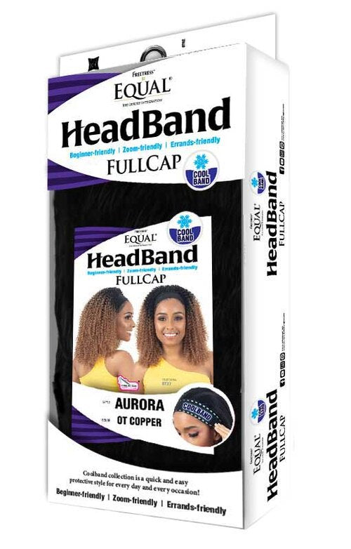 SHAKE N GO FREETRESS EQUAL HEADBAND FULL CAP AURORA, BOX VIEW