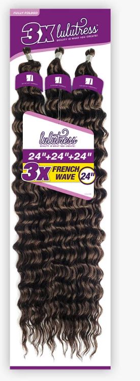 SENSATIONNEL LULUTRESS 3X FRENCH WAVE 24", PACK