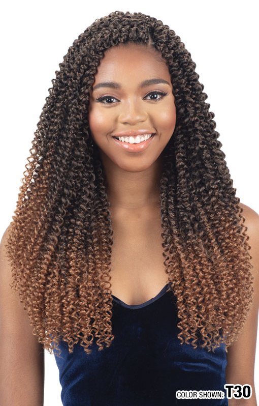 MODEL MODEL BRAID 3X PRE-STRETCHED WATER BOHEMIAN CURL 18", BRAIDED