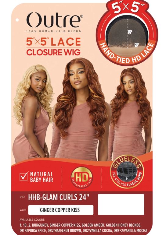 OUTRE 5x5 LACE CLOSURE SYNTHETIC WIG -GLAM CURLS 24"