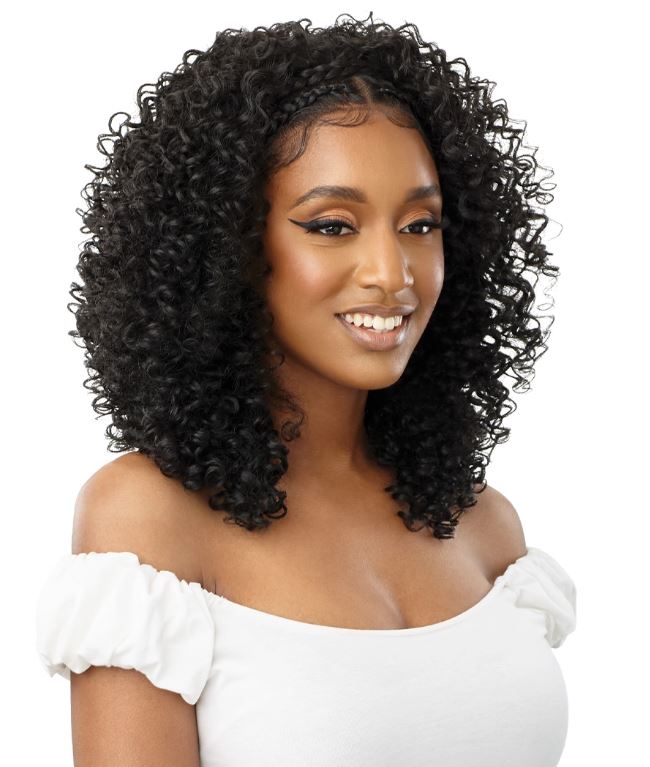 OUTRE  13x2 LACE FRONTAL WIG - HALO STITCH BRAID 18, SIDE VIEW