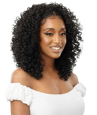 Thumbnail for OUTRE  13x2 LACE FRONTAL WIG - HALO STITCH BRAID 18, SIDE VIEW