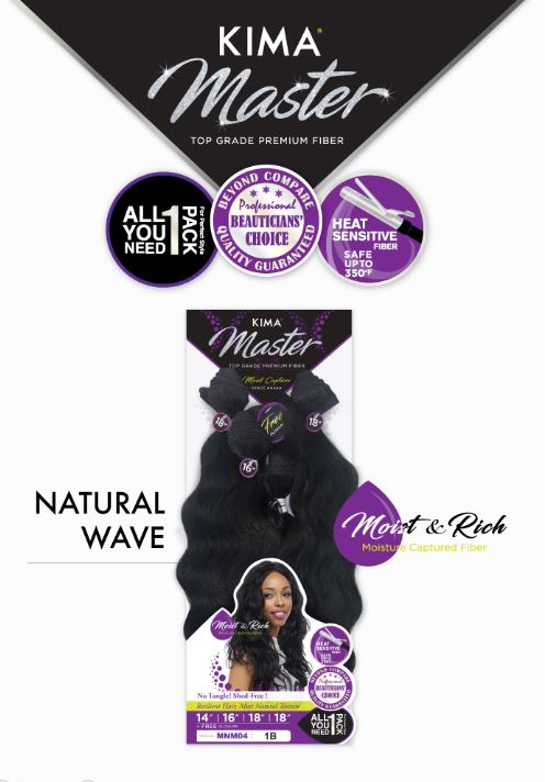 HARLEM 125 Kima Master Natural Wave 14, 16, 18" Sareya Beauty Supply store in calgary Alberta canada 