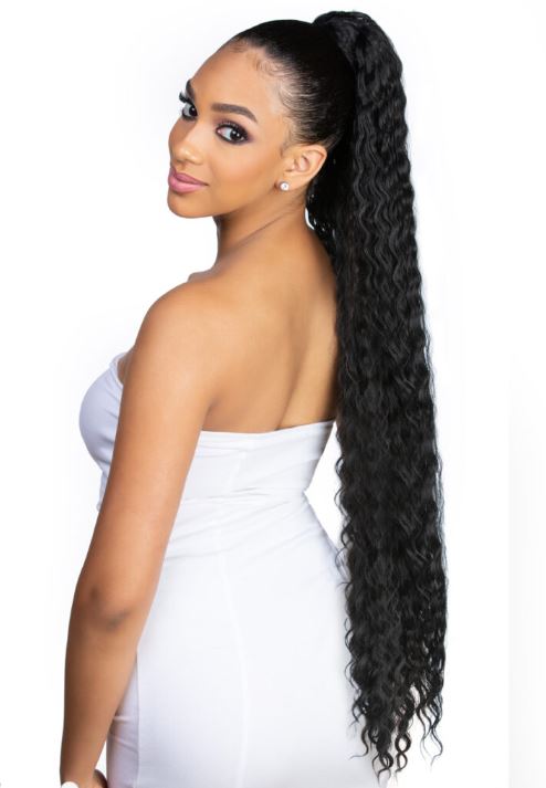HARLEM 125 Samba Drawstring Ponytail Crimp Curl 36" Sareya Beauty supply store in calgary Alberta Canada