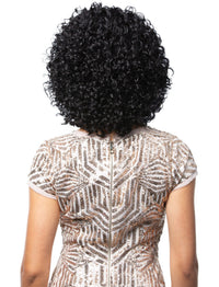 Thumbnail for Person wearing a patterned top with a focus on the back of the head showing black hair.
