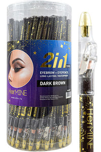 Thumbnail for HERMINE 2 In 1 Eyebrow+Pencil_Dark Brown