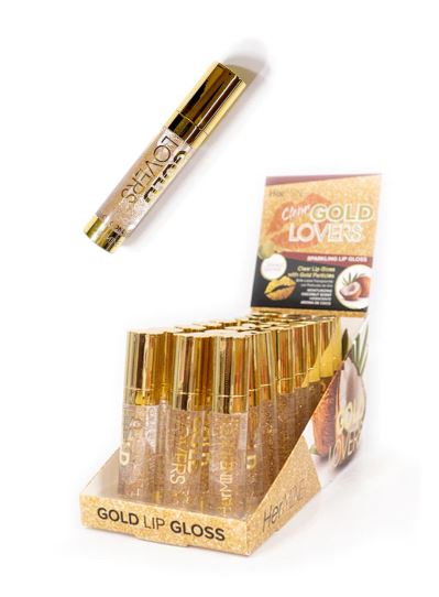 HERMINE GOLD Lovers Sparkling Lip Gloss- Coconut , Sareya Beauty Supply store in calgary Alberta Canada