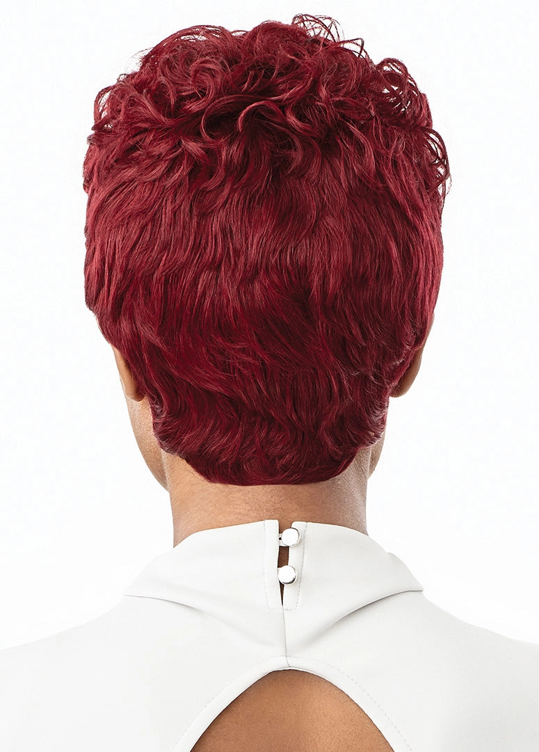 OUTRE DUBY WIG CLIPPER CUT HUMAN HAIR - RAVEN, BACK VIEW