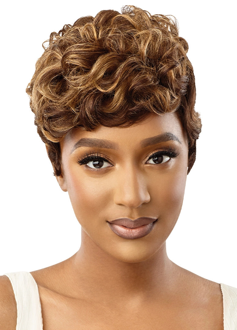 OUTRE DUBY WIG CLIPPER CUT HUMAN HAIR- SAYRA, FRONT BROWN