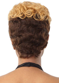 Thumbnail for OUTRE FAB & FLY FULL CAP WIG COLOR QUEEN HUMAN HAIR - SOFINA, BACK VIEW