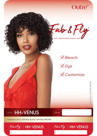 Thumbnail for OUTRE FAB & FLY FULL CAP WIG HUMAN HAIR - VENUS