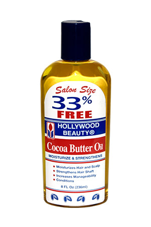 HOLLYWOOD BEAUTY Cocoa Butter Oil (8oz)