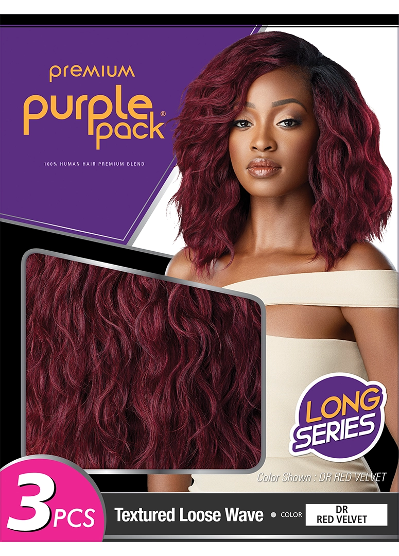 OUTRE HUMAN HAIR BLEND WEAVE-TEXTURED LOOSE WAVE - PACK