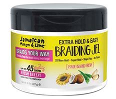 JAMAICAN MANGO & LIME Extra Hold & Easy Braid Gel ( 8oz)