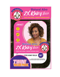 Thumbnail for JANET COLLECTION 2X Kinky Natural Afro Bulk Braiding Hair 12
