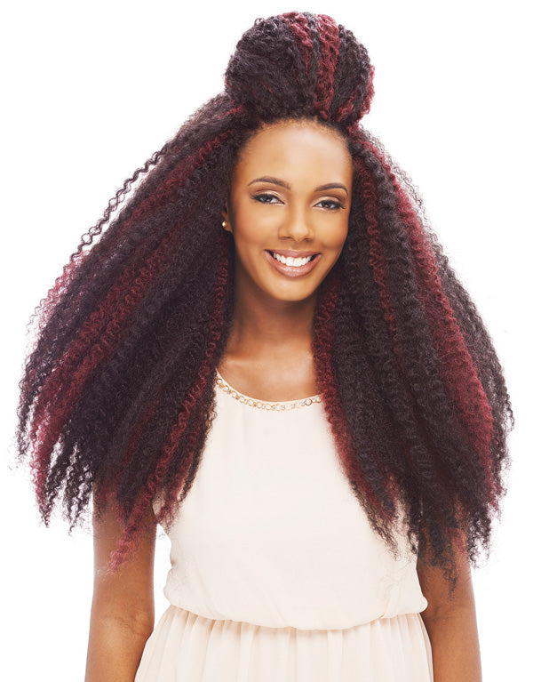 JANET COLLECTION KINKY BRAIDS 6X AFRO TWIST BRAID BUN