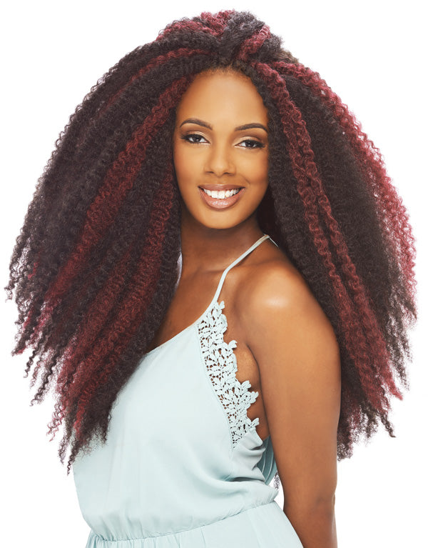 JANET COLLECTION KINKY BRAIDS 6X AFRO TWIST BRAID FLOWING