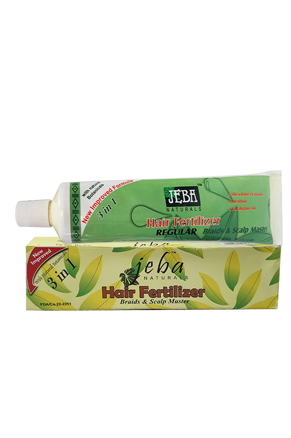 Two tubes of JEBI Naturals Hair Fertilizer on a white background