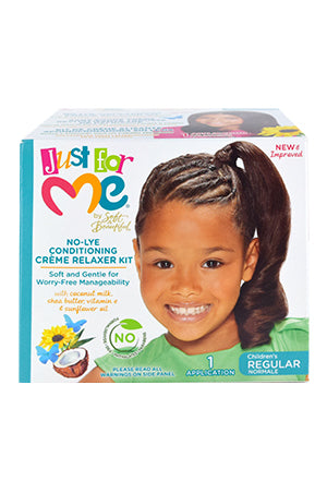 JUST FOR ME NO - LYE CONDITIONING CREME RELAXER KIT-REGULAR