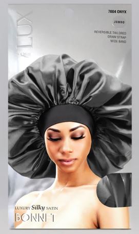 QFITT LUX JUMBO LUXURY SILKY SATIN BONNET - SOLID