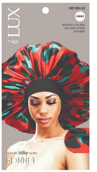 Thumbnail for QFITT LUX JUMBO LUXURY SILKY SATIN BONNET - PATTERN