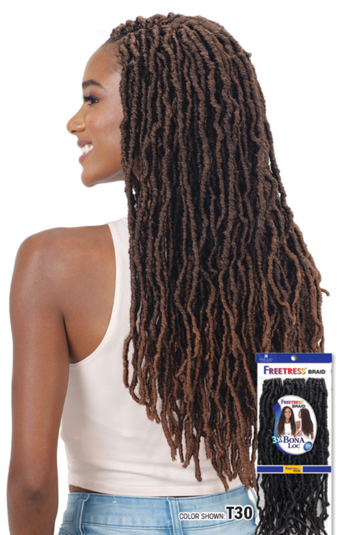 SHAKE N GO FREETRESS EQUAL BRAID 3X BONA LOC 18", BACK VIEW