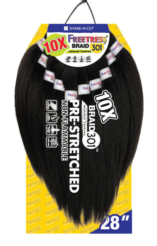 SHAKE N GO FREETRESS 10 X PRE-STRETCHED NATURAL BRAID 301 28"