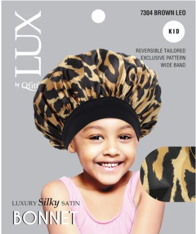 QFITT LUX KIDS LUXURY SILKY SATIN BONNET - PATTERN