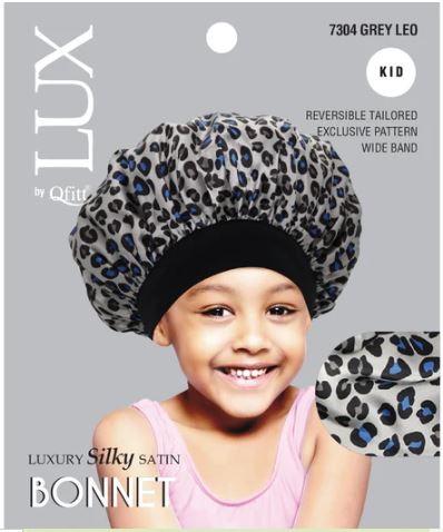 QFITT LUX KIDS LUXURY SILKY SATIN BONNET - PATTERN