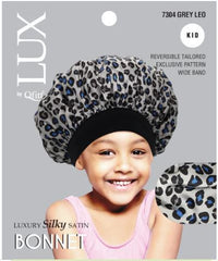 Thumbnail for QFITT LUX KIDS LUXURY SILKY SATIN BONNET - PATTERN