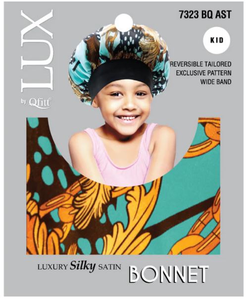 QFITT LUX KIDS SILKY SATIN BONNET - PATTERN