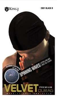 Thumbnail for KING J. Velvet Premium Spinning Waves Durag Sareya Beauty Supply Store in Calgary Alberta Canada