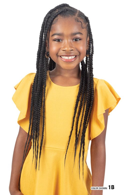 SHAKE N  GO FREETRESS EQUAL KIDS 3X PRE-STRETCHED BRAIDS 14", BRAIDED VIEW