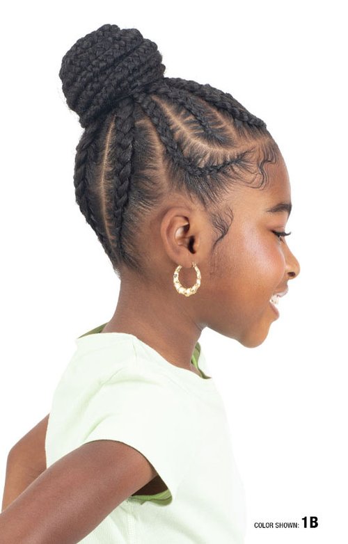 SHAKE N  GO FREETRESS EQUAL KIDS 3X PRE-STRETCHED BRAIDS 14", SIDE VIEW