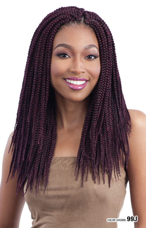 SHAKE N GO FREETRESS CROCHET MEDIUM BOX BRAID 14", STYLED