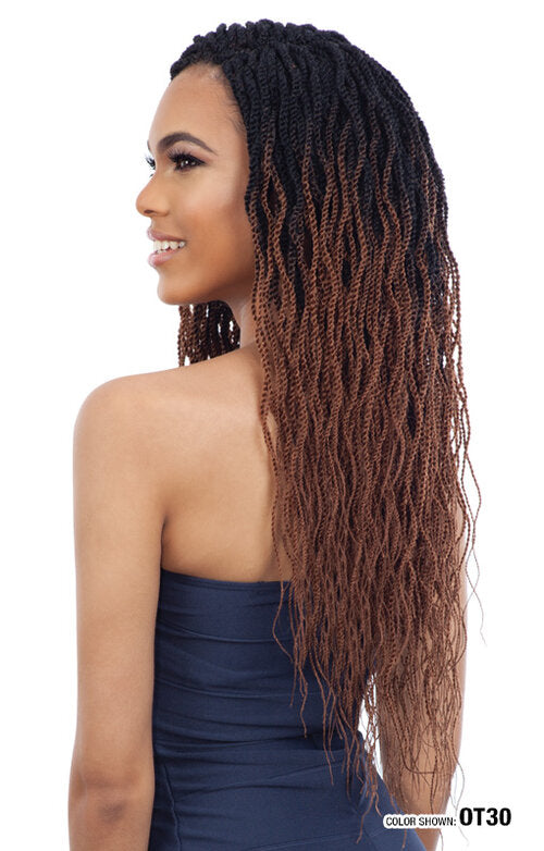 SHAKE N GO FREETRESS 3X PRE-STRETCHED NATURAL WAVY TWIST 18", SIDE VIEW