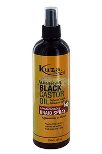 Thumbnail for KUZA BLACK CASTOR OIL CONDITIONING BRAID SPRAY- 12 OZ