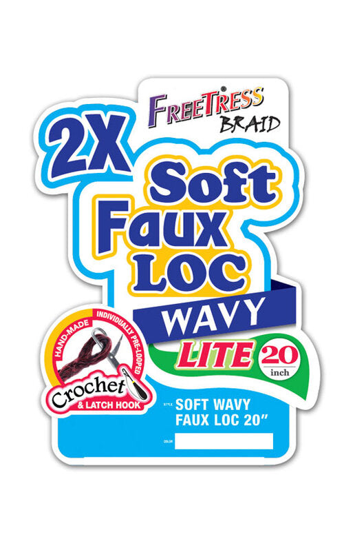 SHAKE N GO FREETRESS EQUAL 2X SOFT FAUX LOC CURLY LITE 20", BOX VIEW