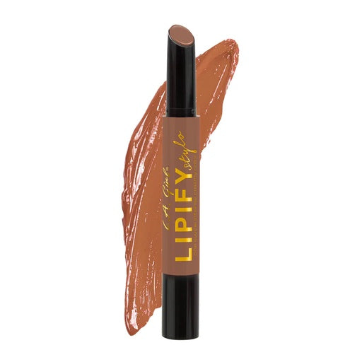 Lipify lip liner with brown color swatch on a white background