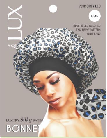 QFITT LUX SILKY SATIN BONNET X-LARGE - PATTERN