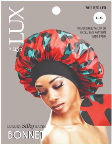 QFITT LUX SILKY SATIN BONNET X-LARGE - PATTERN