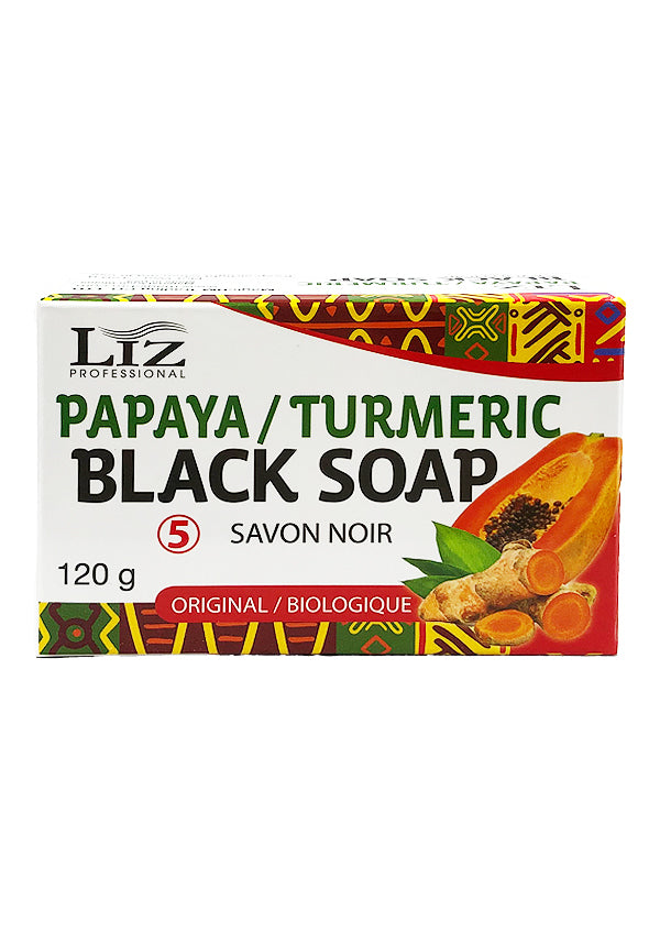 Liz Papaya / Turmeric Black Soap (120 g)