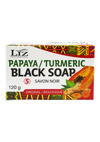 Thumbnail for Liz Papaya / Turmeric Black Soap (120 g)