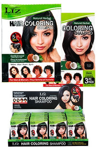 Thumbnail for LIZ Hair Coloring Shampoo #Black (0.85oz/25ml), Sareya Beauty Supply Store in calgary 