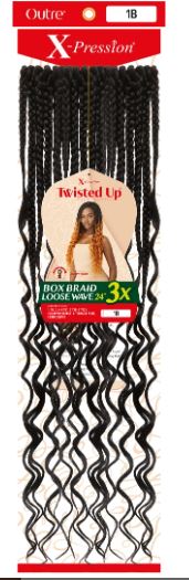 OUTRE CROCHET 3X BOX BRAID LOOSE WAVE 24"