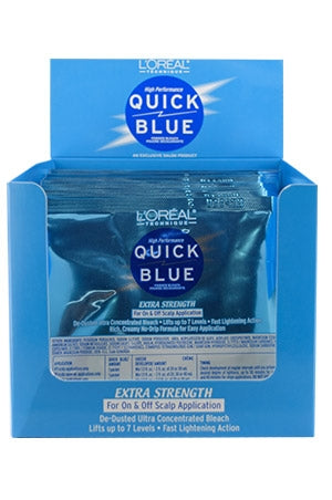 LOREAL Quick Blue [Powder Bleach] Packette(1oz)
Sareya Beauty Supply store in calgary Alberta Canada
L’Oréal Quick Blue Powder Bleach 1 oz packet

L’Oréal Quick Blue Extra-Strength 1 oz

657201080081 Quick Blue Bleach packet

Dust-free ultra-concentrated bleach packet

Salon-grade single-use bleach sachet

Lifts up to 7 levels bleach packet