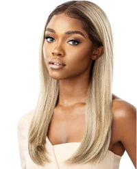 Thumbnail for OUTRE LACE FRONT WIG  MELTED SEAMLESS HAIRLINE - LUCIENNE, SIDE VIEW BLONDE